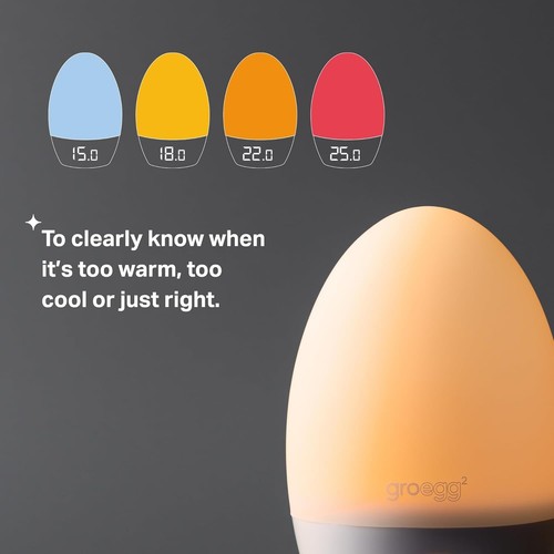 LED Colour-Changing Room Thermometer Night Light – USB Powered, Temp Display - Picture 8 of 9