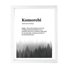 Designs ByLITA Komorebi Dictionary Definition Forest Design, Wall Print Art