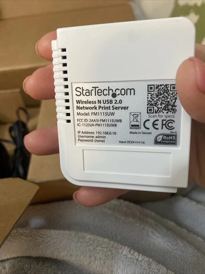 Startech.com 1 Port Usb Wireless N Network Print Server With 10/100 Mbps - Image 3 of 4