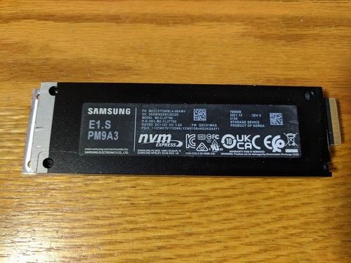Samsung 7,68TB PM9A3 EDSFF E1.S 15mm PCIe 4.0 SSD NVMe MZCL27T6HBLA - NEU - Bild 1 von 11