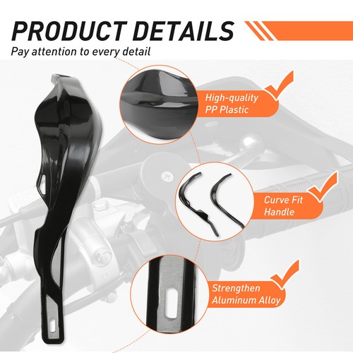 Protector de mano cepillo manillar 7/8" negro para Honda CR CRF XR 125 230 250 450 650 - Imagen 4 de 14