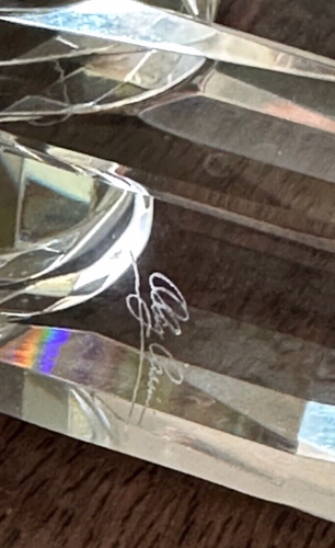 Oleg Cassini signierte Kristallfigur Cowboystiefel ca. 4" x 3" x 1,5" gr - Bild 5 von 7