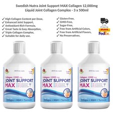 Swedish Nutra Joint Support MAX Collagen 12.000mg Gelenk-Kollagen-Komplex x3