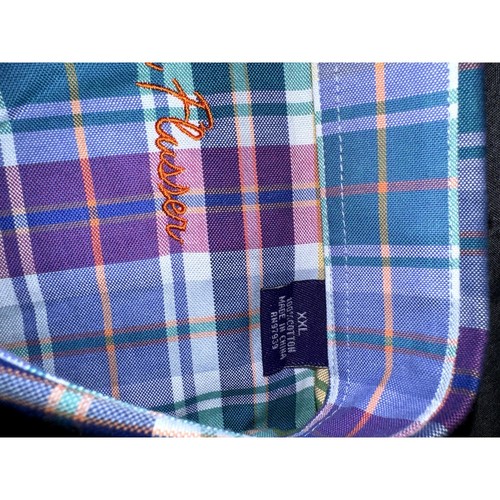 Alan Flusser Multicolor Check/Plaid Long Sleeve Shirt Men’s XXL - Picture 7 of 9