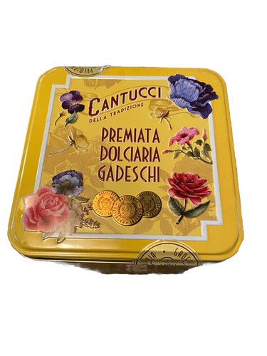 Cantucci lg beautiful Italian Biscuit Empty Metal Tin collector new flower - Picture 2 of 5