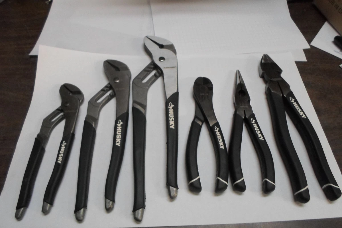 HUSKY PLIERS GUARANTEED FOREVER YOUR CHOICE LINESMAN GROOVE JOINT NEDDLE NOSE