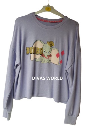 Disney Dumbo Fleece Sweatshirt Ladies Pullover Jumper Ladies PJ PRIMARK - Picture 2 of 7