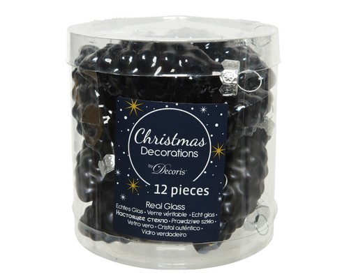 12 Glas ZAPFEN 6cm Christbaumschmuck Weihnachtskugeln Christbaumkugeln einfarbig - Bild 19 von 28