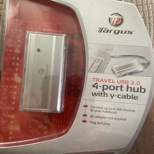Targus Travel USB 2.0 PAUH217U w/ Y-Cable 4-Port Hub BRAND NEW Plug & Play - Picture 3 of 12
