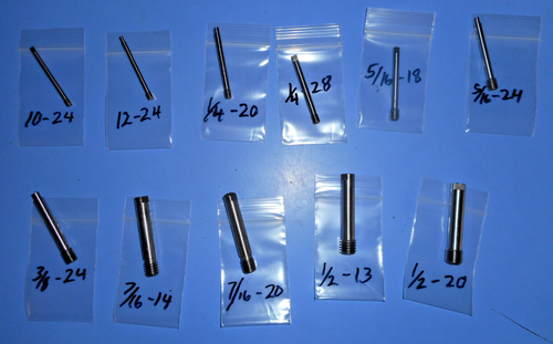 Lot 11 Pcs * Thread Plug Gages * Assorted Sizes from 10-24 UNC to 1/2-20 UNF - Picture 1 of 7