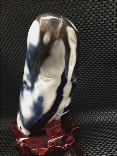 1126g  A rare! Beautiful flower agate home decoration rough polish healing+stand - Picture 8 of 12