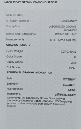 14k White Gold 2.07 CT Lab Created Diamond Halo Mount Engagement Ring w IGI Cert - Picture 10 of 11