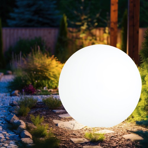 LED Steck Leuchte Erdspieß Außen Terrassen Strahler Kugel Balkon Lampe rund weiß - Bild 4 von 12