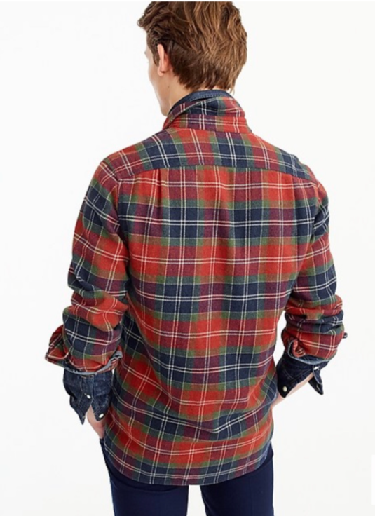 J.Crew NWT Wallace & Barnes heavyweight flannel shirt in