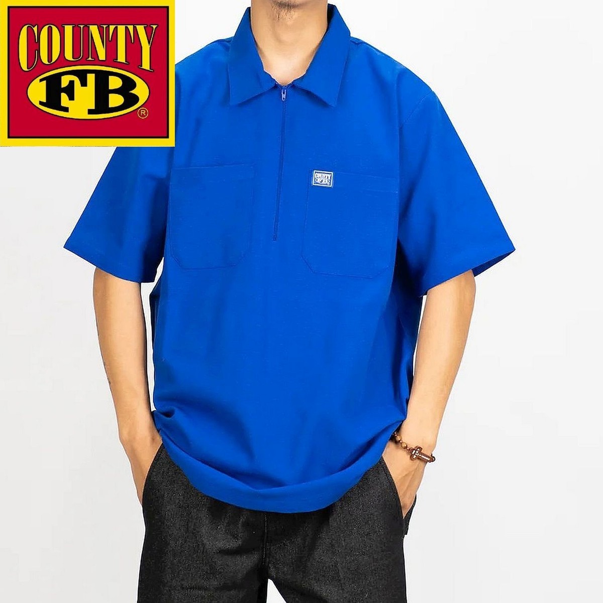 FB County 1/2 Zip Short Sleeve 2 Pocket Shirt | eBay
