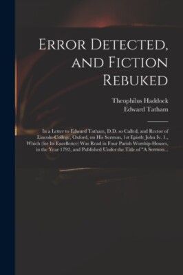 Haddock - Error Detected and Fiction Rebuked   in a Letter to   D.D. - X555z