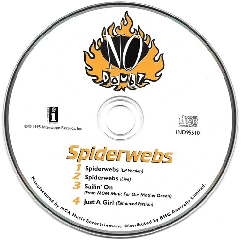 No Doubt – Spiderwebs - Australian Enhanced CD Single - IND95510 - Picture 2 of 4
