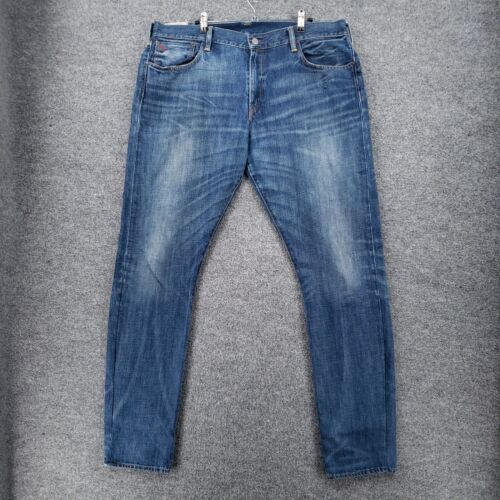 Polo Ralph Lauren Jeans Men 38x34 Blue Slim Fit Straight Leg Varick Slim 625