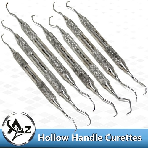 Dental Gracey Curettes 1/2 to 13/14 Periodontal Hollow Handle Steel Instruments - Picture 16 of 24