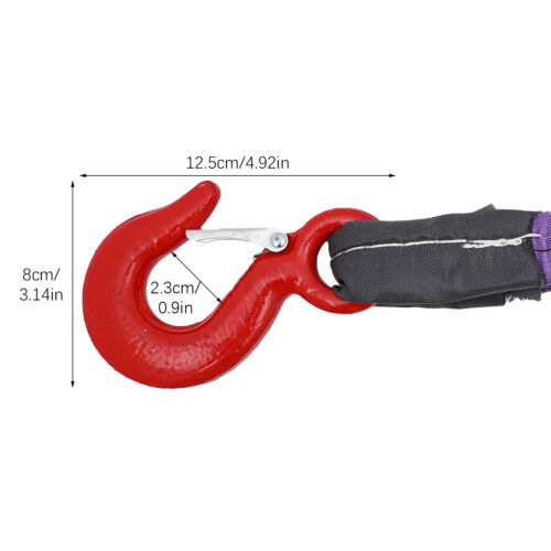 1.18" x 9.8' HEAVY DUTY POLYESTER RECOVERY TOW STRAP 6613LB SLING CHAIN HOOKS - Picture 6 of 18