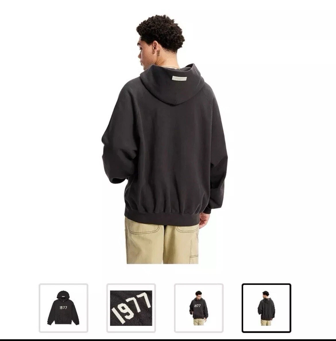 Felpa con cappuccio in ferro Fear Of God Essentials 1977 taglia S