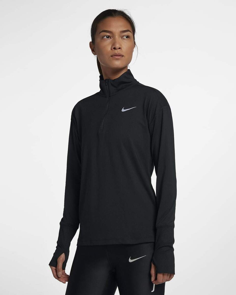 nike half zip top women's grey