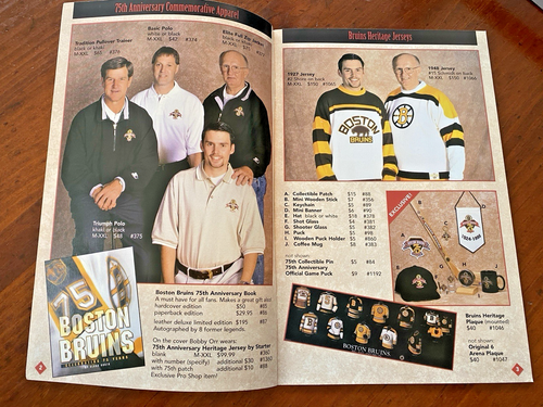 1998-99 BOBBY ORR BOSTON BRUINS PRO SHOP Merchandise Catalog BRUINS 75 YEARS - Picture 2 of 6