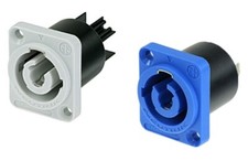 2 Pack - Neutrik NAC3MPB-1  NACMPA-1 PowerCON In/Out Panel Mount Connectors
