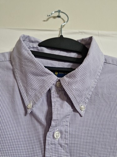 Ralph Lauren Lila 100 % Baumwolle Kariert Langarm Geknöpft Hemd 17 34/35 Brustumfang 52 - Bild 2 von 18