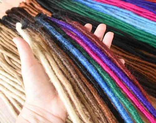 Dreadlock Extensions SEMI CROCHETED SYNTHETICS - 10 x Single Ended Dreads - Bild 1 von 18