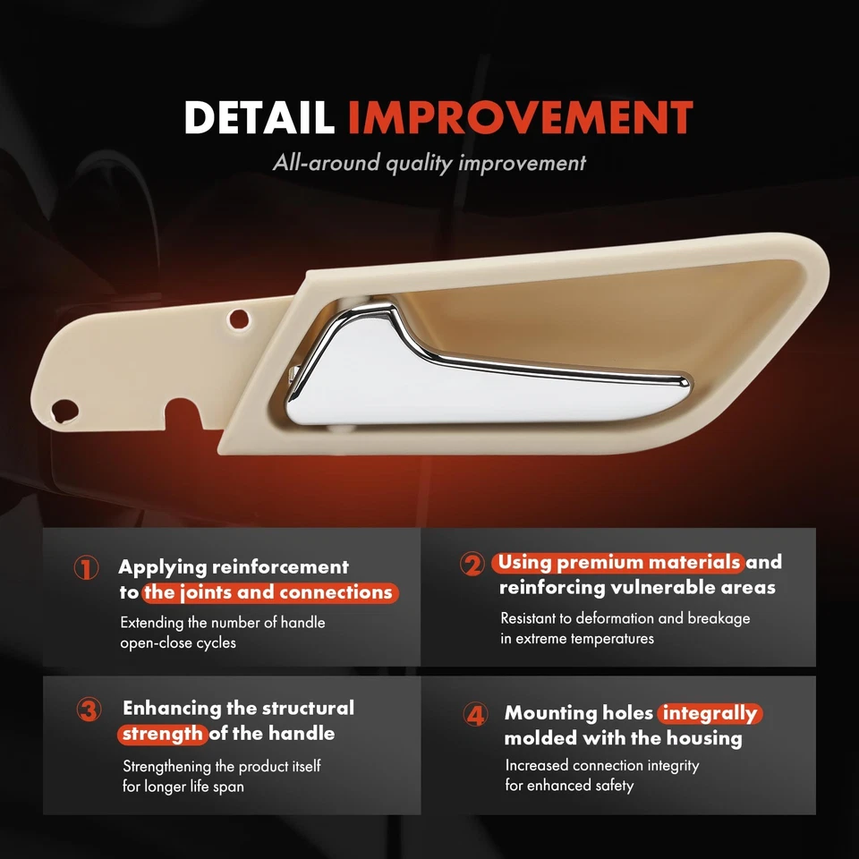 Manija de puerta interior delantera izquierda beige para Mercedes-Benz B250 A190 A220 B180 B180 Foto 4 de 4