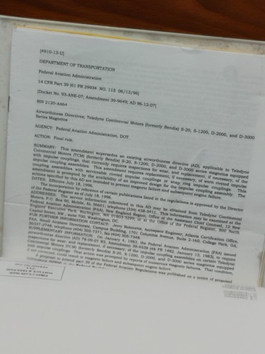 J-3 Piper Cub Service Manuals, Original Registration From 1956, Service Bulletin - Foto 21 di 23
