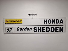 BTCC Garage nameboard Gordon Shedden unsigned