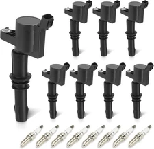 DG511 Ignition Coil Pack and Iridium-Platinum Spark Plugs Set of 8 Compatible