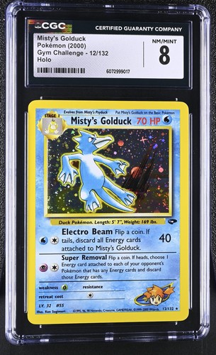 CGC 8 Misty's Golduck 2000 Gym Challenge 12/132 Holo Pokemon Card - Picture 1 of 2