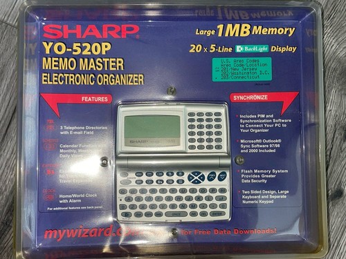 Sharp YO-520P Synchronize Memo Master Electronic Organizer NOS Mywizard New