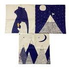 Set Of 3 Scandinavian Minimalist Bear And Mountain Pillow Covers Nursery 17x17