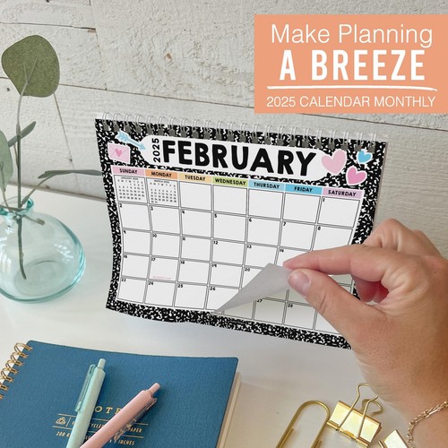 Small Desk Calendar 2025 – Compact 6x8" Standing Flip, 2025 Desk Calendar Sma... - Picture 8 of 8