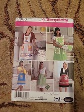 2008 Simplicity Country Apron Pattern 2980 5 Styles Size A Small Medium Large