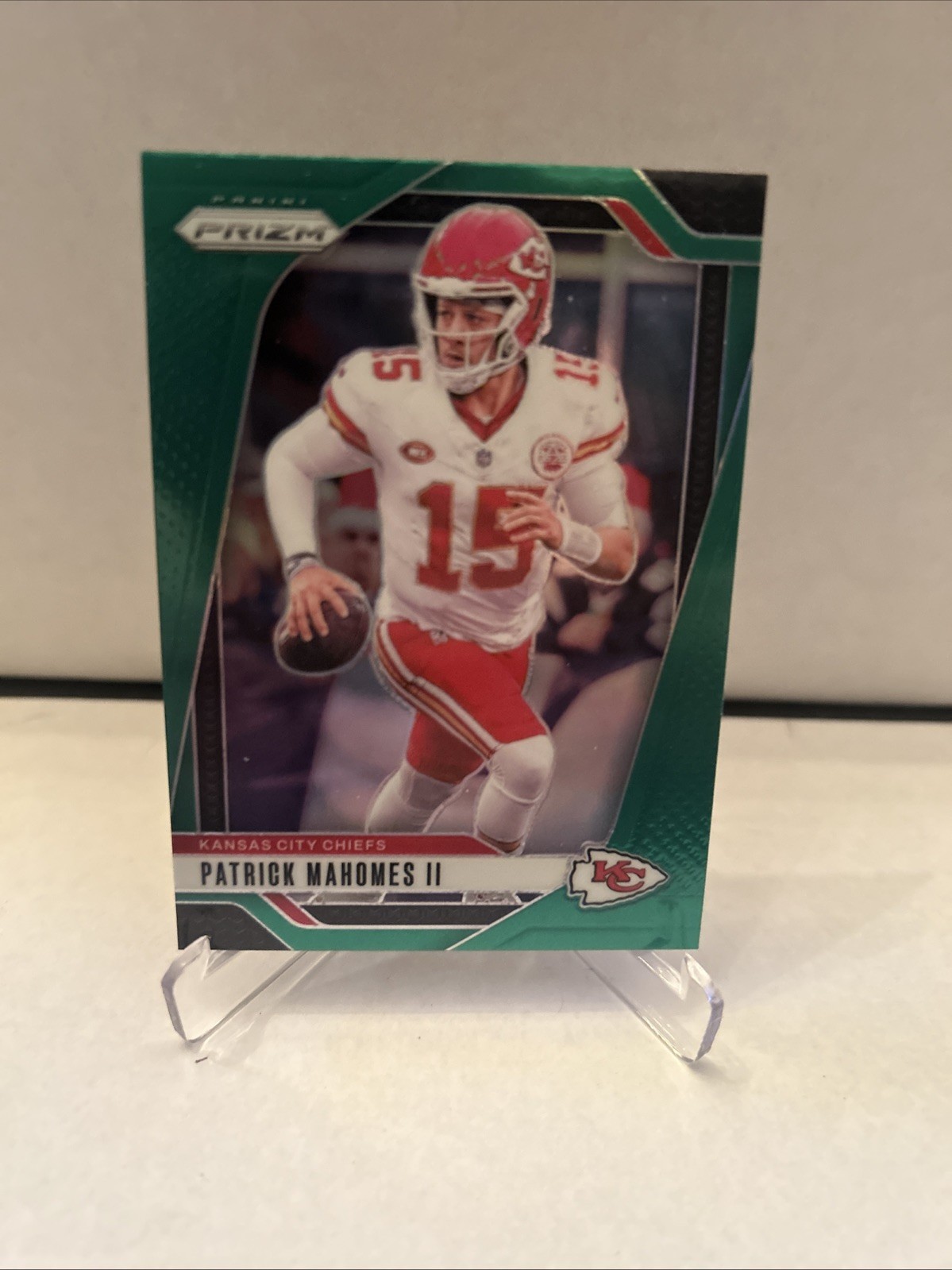 2024 Panini Prizm Patrick Mahomes II #138 Green Prizm Chiefs