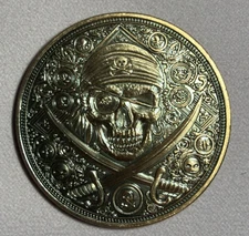 Antiqued Pirate Copper Round 1oz Coin 