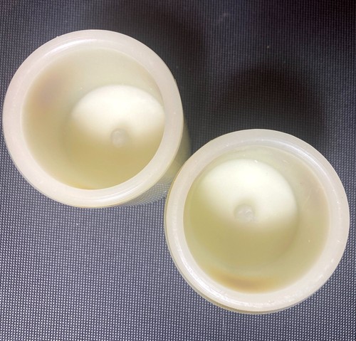 LUMABASE FLICKERING LED REAL WAX CANDLE PRINTED SUNFLOWER AMBER GLOW SET OF 2 4" - Picture 3 of 5