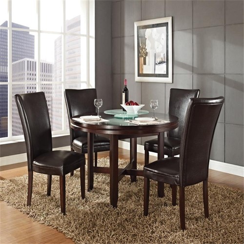 Steve Silver 22" Avenue mattiertes gehärtetes Glas Lazy Susan - Bild 5 von 5