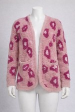 Crown Ivy Girls Pink Leopard Print Cardigan Duster Sweater Size Xl Soft Boho