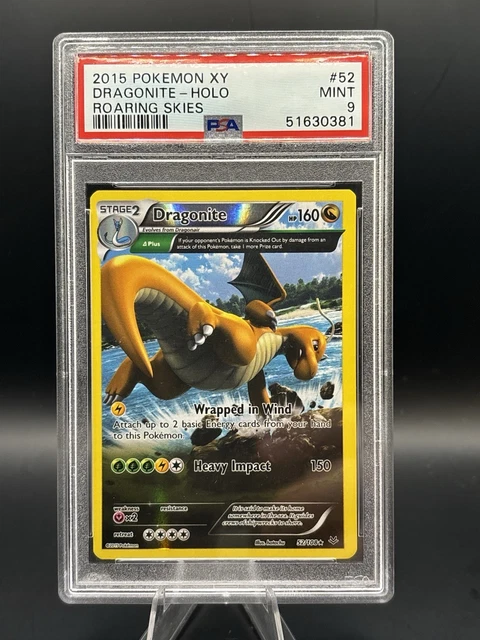 2015 POKEMON XY ROARING SKIES #52 DRAGONITE-REVERSE FOIL PSA 9 💎 LOW POP