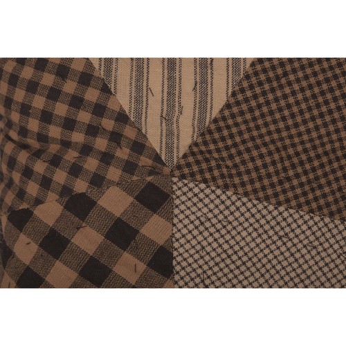 Primitive Twin Quilt Black Patchwork Farmhouse Star Bedroom Decor VHC Brands - Picture 7 of 7