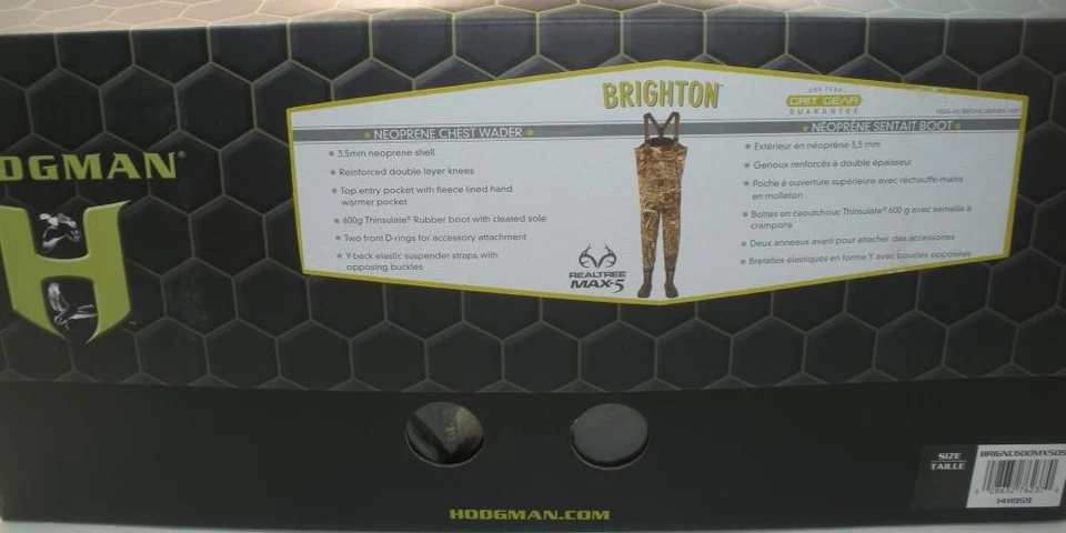 Hodgman Brighton 1450463 Neoprene Cleated Chest Wader Size 13 - Image 3 of 4