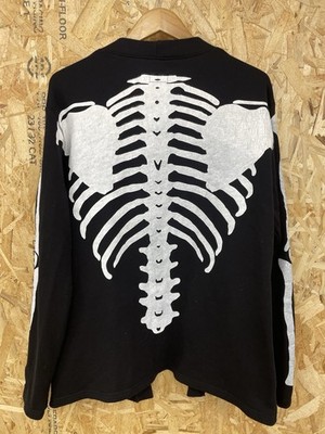 Kapital Kountry Bones Skeleton black cardigan sweatshirt sweater