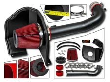 Cold Heat Shield Air Intake MATT BLACK +RED Filter for 15-20 Escalade/ESV 6.2 V8