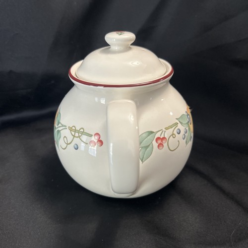 Corelle Abundance Coordinates Tea Pot Stoneware Fruit Pattern - Picture 3 of 9